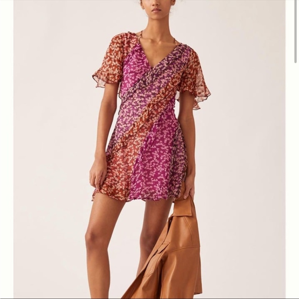Anthropologie Dress Size Soft Printed Mini Floral